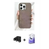 MARSİLYAN™- iPhone 15 Pro Max Kılıf Pusula Modern - Siyah Bilvis 5in1 5D Magic Hayalet Cam Ekran Koruyucu + Raze Metal Kamera Lens - SH