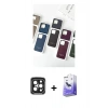 MARSİLYAN™- iPhone 15 Pro Max Kılıf Pusula Modern - Siyah Bilvis 5in1 5D Magic Hayalet Cam Ekran Koruyucu + Siyah PVD Metal Kamera Lens