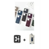 MARSİLYAN™- iPhone 15 Pro Max Kılıf Pusula Modern - Siyah Bilvis Hayalet Cam Ekran Koruyucu + PVD Metal Kamera Lens - SH