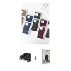 MARSİLYAN™- iPhone 15 Pro Max Kılıf Pusula Modern - Siyah Bilvis Hayalet Cam Ekran Koruyucu + Raze Metal Kamera Lens - TMGI