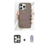 MARSİLYAN™- iPhone 15 Pro Max Kılıf Pusula Modern - Siyah Joko Magic 5D Cam + PVD Metal Kamera Lens - GS
