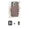 MARSİLYAN™- iPhone 15 Pro Max Kılıf Pusula Modern - Siyah Joko Magic 5D Hayalet Cam + PVD Metal Kamera Lens - SH