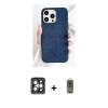 MARSİLYAN™- iPhone 15 Pro Max Kılıf Pusula Modern - Siyah Joko Magic 5D Hayalet Cam + PVD Metal Kamera Lens - GI