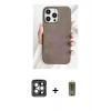 MARSİLYAN™- iPhone 15 Pro Max Kılıf Pusula Modern - Siyah Joko Magic 5D Hayalet Cam + PVD Metal Kamera Lens - GI
