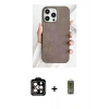 MARSİLYAN™- iPhone 15 Pro Max Kılıf Pusula Modern - Siyah Joko Magic 5D Hayalet Cam + PVD Metal Kamera Lens - TU