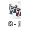 MARSİLYAN™- iPhone 15 Pro Max Kılıf Pusula Modern - Siyah Polymer Nano Ekran Koruyucu + PVD Metal Kamera Lens - GS