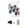 MARSİLYAN™- iPhone 15 Pro Max Kılıf Pusula Modern - Siyah Polymer Nano Ekran Koruyucu + Raze Metal Kamera Lens - SH