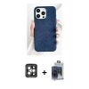 MARSİLYAN™- iPhone 15 Pro Max Kılıf Pusula Modern - Siyah Vanessa Magic Cam + PVD Metal Kamera Lens - GI