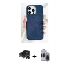 MARSİLYAN™- iPhone 15 Pro Max Kılıf Pusula Modern - Siyah Vanessa Magic Hayalet Cam + Raze Metal Kamera Lens - GS