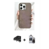 MARSİLYAN™- iPhone 15 Pro Max Kılıf Pusula Modern - Siyah Vanessa Magic Hayalet Cam + Raze Metal Kamera Lens - GS