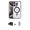MARSİLYAN™- iPhone 15 Pro Max Kılıf Siluet Çizgi Serisi - Siyah Joko Magic 5D Cam + Raze Metal Kamera Lens - LT