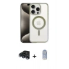 MARSİLYAN™- iPhone 15 Pro Max Kılıf Siluet Çizgi Serisi - Siyah Joko Magic 5D Cam + Raze Metal Kamera Lens - LT