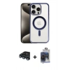 MARSİLYAN™- iPhone 15 Pro Max Kılıf Siluet Çizgi Serisi - Siyah Vanessa Magic Cam + Raze Metal Kamera Lens - LT