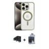 MARSİLYAN™- iPhone 15 Pro Max Kılıf Siluet Çizgi Serisi - Siyah Vanessa Magic Cam + Raze Metal Kamera Lens - LT