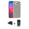 MARSİLYAN™- iPhone 15 Pro Max Kılıf Siluet Doku Özel Seri - Şeffaf 360 Full Body Arka Koruyucu + Raze Metal Kamera Lens - LT