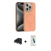 MARSİLYAN™- iPhone 15 Pro Max Kılıf Siluet Doku Özel Seri - Şeffaf Pasifik Cam Ekran Koruyucu + Raze Metal Kamera Lens - TMGI