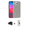 MARSİLYAN™- iPhone 15 Pro Max Kılıf Siluet Doku Özel Seri - Şeffaf Pasifik Cam Ekran Koruyucu + Raze Metal Kamera Lens - TMGI