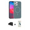 MARSİLYAN™- iPhone 15 Pro Max Kılıf Siluet Doku Özel Seri - Şeffaf Pasifik Cam Ekran Koruyucu + Raze Metal Kamera Lens - SH