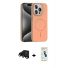 MARSİLYAN™- iPhone 15 Pro Max Kılıf Siluet Doku Özel Seri - Şeffaf Pasifik Cam Ekran Koruyucu + Raze Metal Kamera Lens - SH