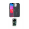 MARSİLYAN™- iPhone 15 Pro Max Kılıf Siluet Doku Özel Seri - Siyah 360 Mat Full Body Arka Koruyucu