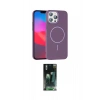 MARSİLYAN™- iPhone 15 Pro Max Kılıf Siluet Doku Özel Seri - Siyah 360 Mat Full Body Arka Koruyucu