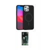 MARSİLYAN™- iPhone 15 Pro Max Kılıf Siluet Doku Özel Seri - Siyah 360 Mat Full Body Arka Koruyucu