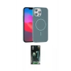 MARSİLYAN™- iPhone 15 Pro Max Kılıf Siluet Doku Özel Seri - Siyah 360 Mat Full Body Arka Koruyucu