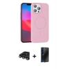 MARSİLYAN™- iPhone 15 Pro Max Kılıf Siluet Doku Özel Seri - Siyah 3D Antistatik Hayalet Cam Ekran Koruyucu + Raze Metal Kamera Lens - TMGI