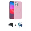 MARSİLYAN™- iPhone 15 Pro Max Kılıf Siluet Doku Özel Seri - Siyah 3D Antistatik Seramik Nano Ekran Koruyucu + Raze Metal Kamera Lens - LT