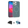 MARSİLYAN™- iPhone 15 Pro Max Kılıf Siluet Doku Özel Seri - Siyah 3D Antistatik Seramik Nano Ekran Koruyucu + Raze Metal Kamera Lens - TMGI