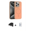 MARSİLYAN™- iPhone 15 Pro Max Kılıf Siluet Doku Özel Seri - Siyah Bilvis 0.18mm Plus Cam Ekran Koruyucu + Raze Metal Kamera Lens - GS