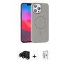 MARSİLYAN™- iPhone 15 Pro Max Kılıf Siluet Doku Özel Seri - Siyah Bilvis 0.18mm Plus Cam Ekran Koruyucu + Raze Metal Kamera Lens - SH