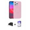 MARSİLYAN™- iPhone 15 Pro Max Kılıf Siluet Doku Özel Seri - Siyah Bilvis 5in1 3D Magic Cam Ekran Koruyucu + Raze Metal Kamera Lens - TMGI