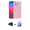 MARSİLYAN™- iPhone 15 Pro Max Kılıf Siluet Doku Özel Seri - Siyah Bilvis 5in1 5D Magic Hayalet Cam Ekran Koruyucu + Titanyum Gri Raze Metal Kamera Lens