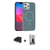 MARSİLYAN™- iPhone 15 Pro Max Kılıf Siluet Doku Özel Seri - Siyah Bilvis Hayalet Cam Ekran Koruyucu + Raze Metal Kamera Lens - LT