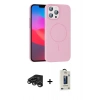 MARSİLYAN™- iPhone 15 Pro Max Kılıf Siluet Doku Özel Seri - Siyah Bilvis Hayalet Cam Ekran Koruyucu + Raze Metal Kamera Lens - TMGI