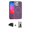 MARSİLYAN™- iPhone 15 Pro Max Kılıf Siluet Doku Özel Seri - Siyah Bilvis Hayalet Cam Ekran Koruyucu + Raze Metal Kamera Lens - SH