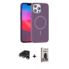 MARSİLYAN™- iPhone 15 Pro Max Kılıf Siluet Doku Özel Seri - Siyah Bilvis Hayalet Cam Ekran Koruyucu + Raze Metal Kamera Lens - GS