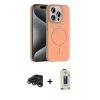 MARSİLYAN™- iPhone 15 Pro Max Kılıf Siluet Doku Özel Seri - Siyah Bilvis Hayalet Cam Ekran Koruyucu + Raze Metal Kamera Lens - TMGI