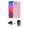 MARSİLYAN™- iPhone 15 Pro Max Kılıf Siluet Doku Özel Seri - Siyah Buffer Hayalet Cam Ekran Koruyucu + Raze Metal Kamera Lens - GS