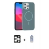 MARSİLYAN™- iPhone 15 Pro Max Kılıf Siluet Doku Özel Seri - Siyah Joko Magic 5D Cam + PVD Metal Kamera Lens - GS