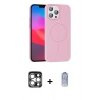 MARSİLYAN™- iPhone 15 Pro Max Kılıf Siluet Doku Özel Seri - Siyah Joko Magic 5D Cam + PVD Metal Kamera Lens - GS