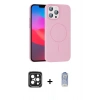 MARSİLYAN™- iPhone 15 Pro Max Kılıf Siluet Doku Özel Seri - Siyah Joko Magic 5D Cam + Siyah PVD Metal Kamera Lens
