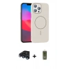 MARSİLYAN™- iPhone 15 Pro Max Kılıf Siluet Doku Özel Seri - Siyah Joko Magic 5D Hayalet Cam + Lacivert Raze Metal Kamera Lens