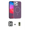 MARSİLYAN™- iPhone 15 Pro Max Kılıf Siluet Doku Özel Seri - Siyah Joko Magic 5D Hayalet Cam + PVD Metal Kamera Lens - LT