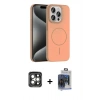 MARSİLYAN™- iPhone 15 Pro Max Kılıf Siluet Doku Özel Seri - Siyah Vanessa Magic Cam + PVD Metal Kamera Lens - GI