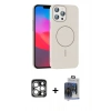 MARSİLYAN™- iPhone 15 Pro Max Kılıf Siluet Doku Özel Seri - Siyah Vanessa Magic Cam + PVD Metal Kamera Lens - GS