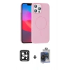 MARSİLYAN™- iPhone 15 Pro Max Kılıf Siluet Doku Özel Seri - Siyah Vanessa Magic Cam + PVD Metal Kamera Lens - SH