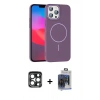 MARSİLYAN™- iPhone 15 Pro Max Kılıf Siluet Doku Özel Seri - Siyah Vanessa Magic Cam + PVD Metal Kamera Lens - LT