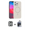 MARSİLYAN™- iPhone 15 Pro Max Kılıf Siluet Doku Özel Seri - Siyah Vanessa Magic Cam + PVD Metal Kamera Lens - LT